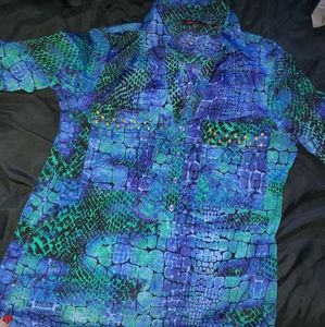 Sofia Vergara Colorful Snakeskin Blouse